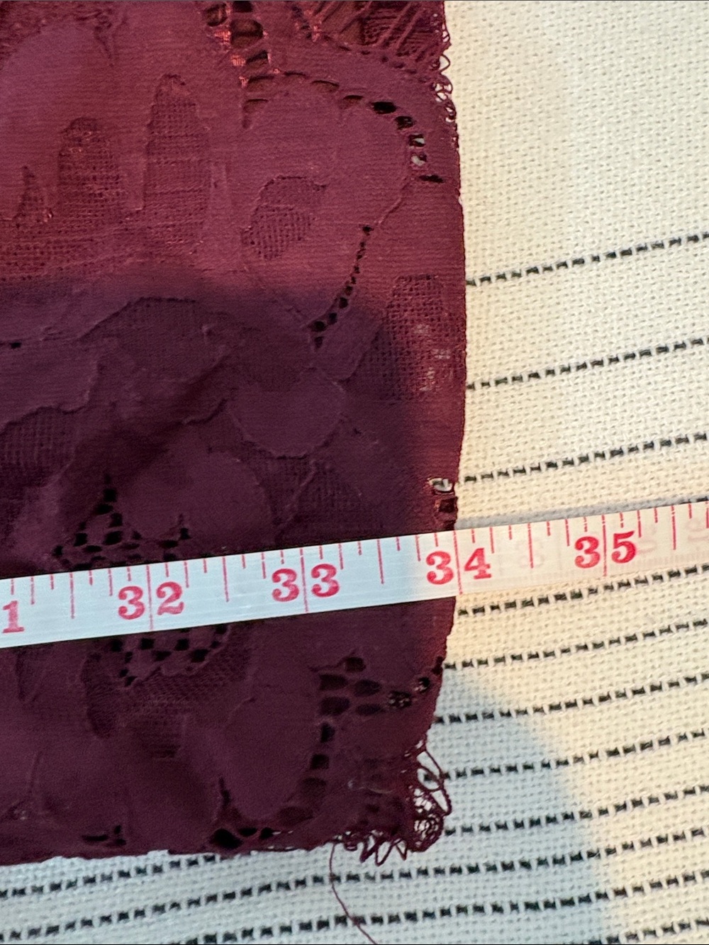 le chateau Burgundy Floral Lace Mini Dress - Picture 7 of 9